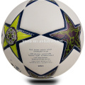 Official size5 PU leathered soccer ball football with customized logo and printings